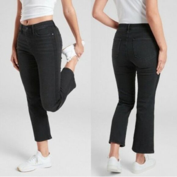 Athleta Jeans Athleta Sculptek Crop Kick Carbon Wash Jeans Poshmark
